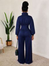 Long Sleeve Zipper Casual Jumpsuit CM-61012