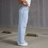 Casual Holes Washed Jeans GKNF-KM-7760