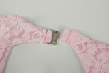 Lace Bow Tie Ruffles Bodysuit GXIY-XS-XSL445014