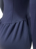 Long Sleeve Zipper Casual Jumpsuit CM-61012
