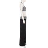Printed Halterneck Vest Two Piece Pants Set GPKJ-MR52408