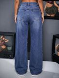 Fashion Loose Stars Wide Leg Jeans GKNF-KM-7000