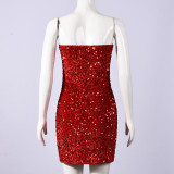 Sequin Backless Mini Dress GNZD-32886DBY