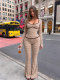 Long Sleeve Stripe Two Piece Pants Set YWXS-K26L3208
