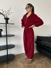 Long Sleeve Solid Color Jumpsuit YMZY-56156