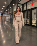 Long Sleeve Stripe Two Piece Pants Set YWXS-K26L3208