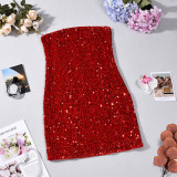 Sequin Backless Mini Dress GNZD-32886DBY
