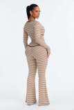 Long Sleeve Stripe Two Piece Pants Set YWXS-K26L3208