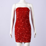 Sequin Backless Mini Dress GNZD-32886DBY
