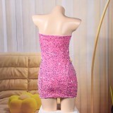 Sequin Backless Mini Dress GNZD-32886DBY