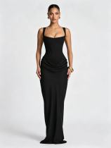 Square Neck Sleeveless Maxi Dress GMYU-10227