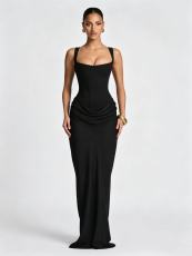 Square Neck Sleeveless Maxi Dress GMYU-10227