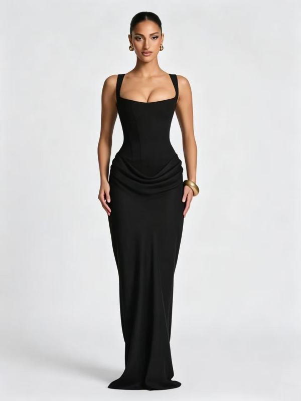 Square Neck Sleeveless Maxi Dress GMYU-10227