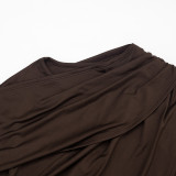 Long Sleeve Ruched Hollow Out 2 Piece Pants Set GSZM-C26ST426