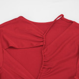 Hollow Out Long Sleeve Bodysuit GDSF-D26BS411