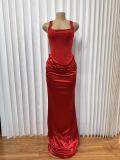 Square Neck Sleeveless Maxi Dress GMYU-10227