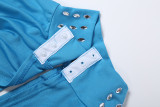 Solid Color Hollow Out Backless Mini Dress GZJQ-K6D19706A