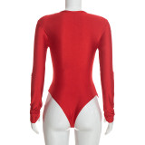 Hollow Out Long Sleeve Bodysuit GDSF-D26BS411