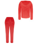 Solid Color Hooded Coat Sport Two Piece Pants Set ZDF-31362