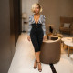 Deep V Neck Stripe Tie Up Jumpsuit MXBF-J26JP479