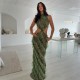 Hollow Out Backless Tassel Maxi Dress DLSF-K6D19279A