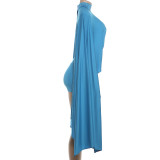 Solid Color Hollow Out Backless Mini Dress GZJQ-K6D19706A