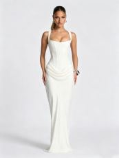 Square Neck Sleeveless Maxi Dress GMYU-10227