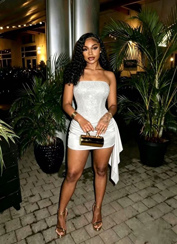 Sequin Off Shoulder Mini Dress GADE-11590