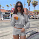Slash Shoulder Long Sleeve Sport Short Suit GPKJ-MR52085
