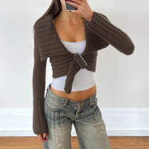 Long Sleeve Lapel Sweater Coats GPKJ-MR51403