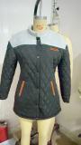 Plus Size Long Sleeve Patchwork Contrast Color Coats GQLK-6413