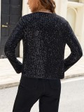 Solid Color Sequin Coats GYLY-10837