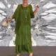Plus Size Chiffon Mesh Bat Sleeve Maxi Dress GQLK-8699