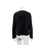 Solid Color Sequin Coats GYLY-10837