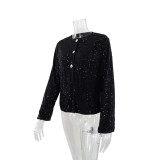 Solid Color Sequin Coats GYLY-10837