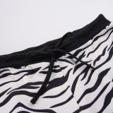 Zebra Stripe Micro Flare Pants GPKJ-MR52425