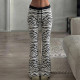 Zebra Stripe Micro Flare Pants GPKJ-MR52425
