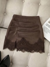 Lace Patchwork Irregular Mini Skirts GXIY-K26L3122
