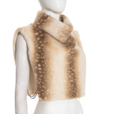 Solid Color Sleeveless Fur Tops GSZM-Y26TP457