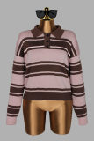 Contrast Color Knits Pullover GXIY-K26L3061