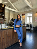 Long Sleeve Contrast Color Sport Pants Suit YWXS-K26L2930