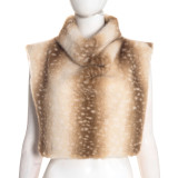 Solid Color Sleeveless Fur Tops GSZM-Y26TP457