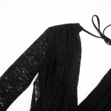 Lace Long Sleeve Backless Mini Dress GSZM-D26DS420