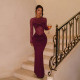 Lace Patchwork See Through Maxi Dress FL-JY25393PFO