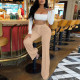 Solid Color High Waist Casual Pants GHYX-H042