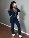 Knits Long Sleeve Sweatshirt Two Piece Pants Set GHYX-TJY8125