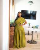 Short Sleeve Ruched Solid Maxi Dress GFXI-fx1158