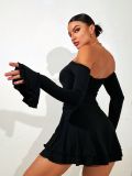 One Shoulder Long Sleeve Mini Dress DYSC-2041