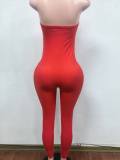 Pre Order: About 7 work days shipping Solid Color Tube Top Jumpsuit YUEM-202709