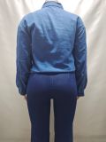 Fashion Lapel Long Sleeve Denim Jackets GAKF-A50810